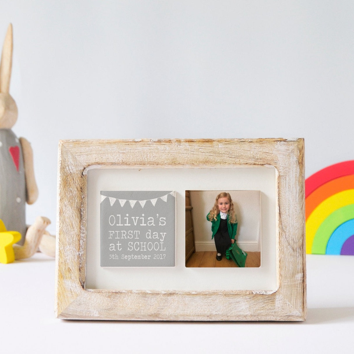 First Day of School Ceramic tile Photo Frame