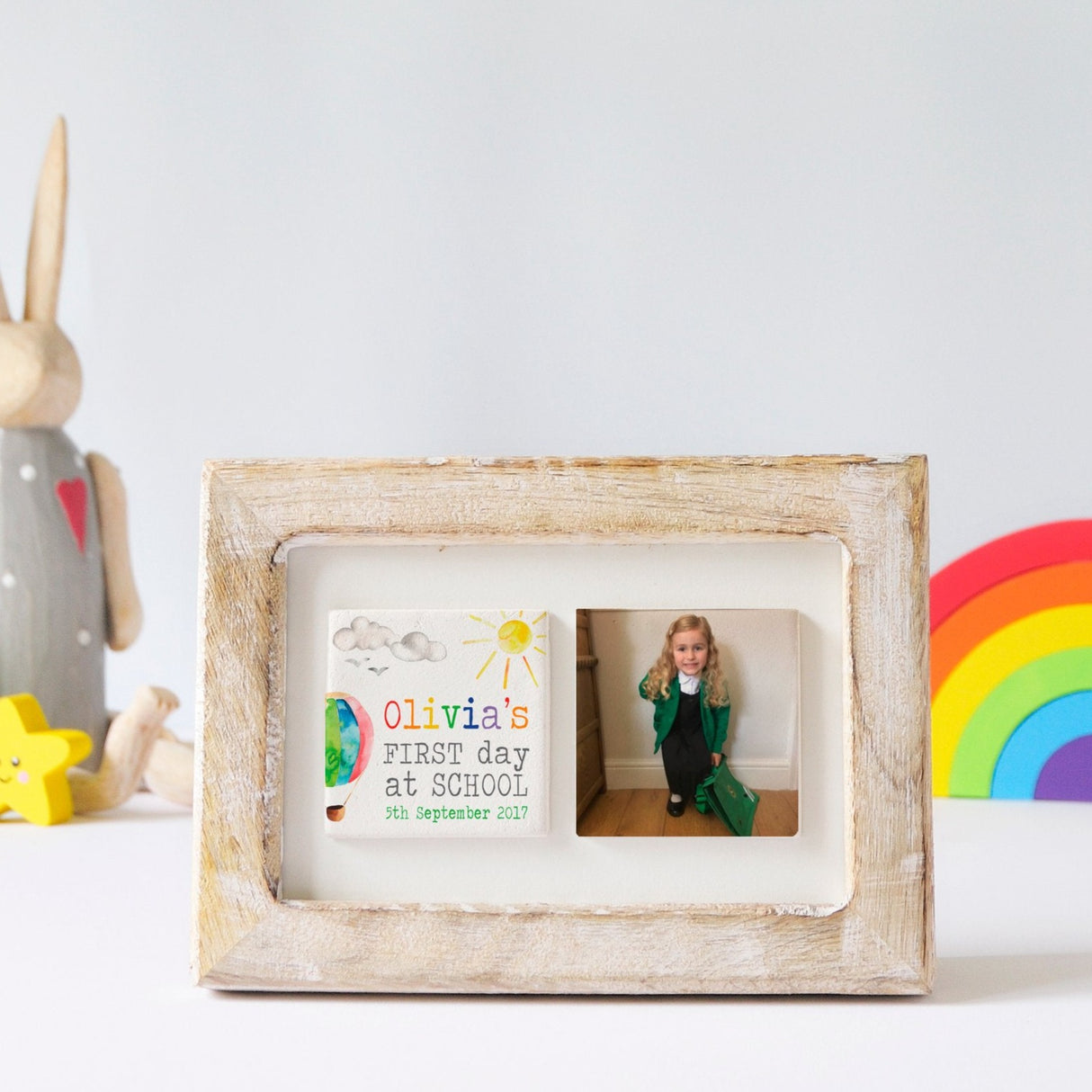 First Day of School Ceramic tile Photo Frame
