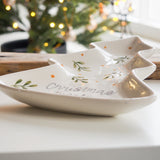 Hand Painted Christmas Treats Tree Dish