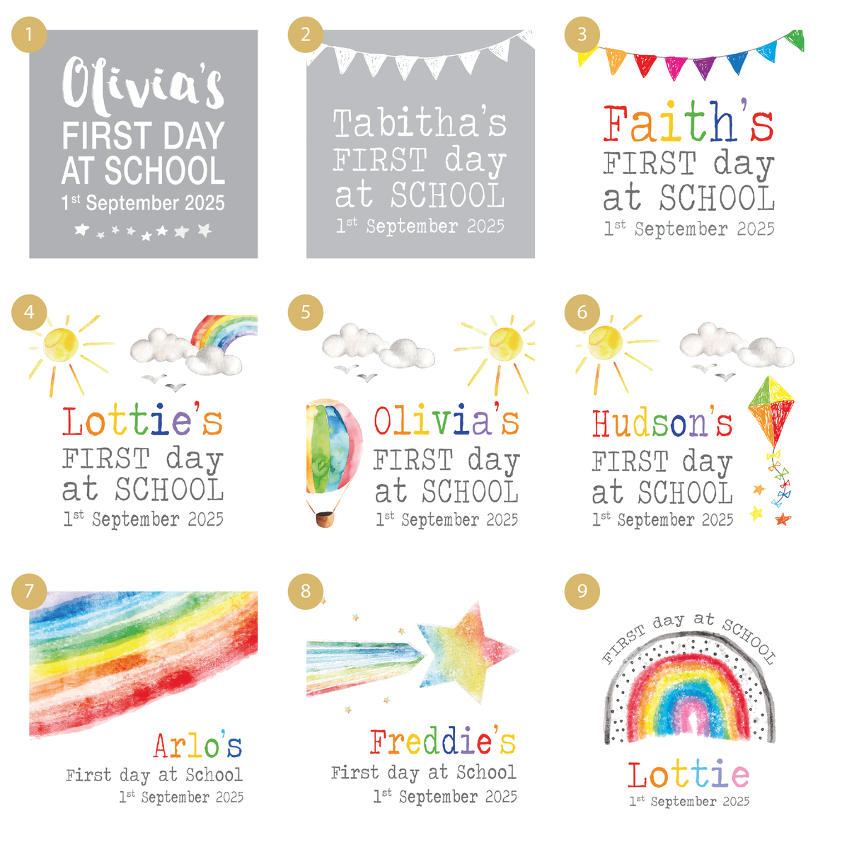 First Day of School Ceramic tile Photo Frame