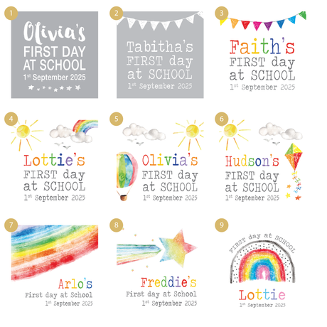 First Day of School Ceramic tile Photo Frame