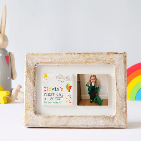 First Day of School Ceramic tile Photo Frame