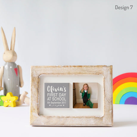 First Day of School Ceramic tile Photo Frame