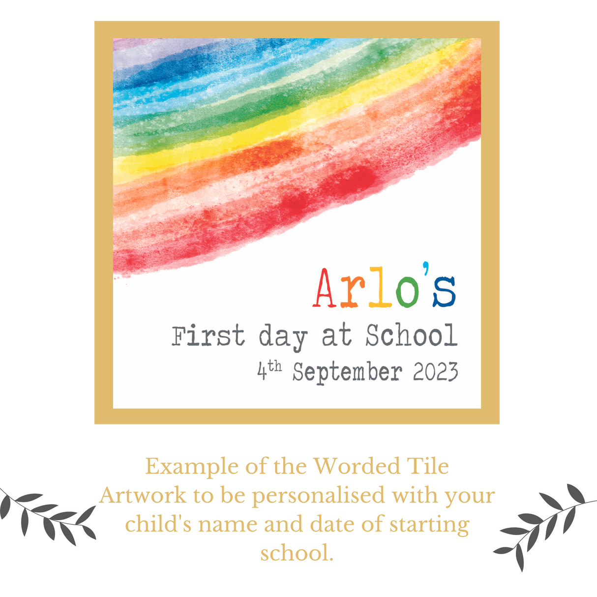 First Day of School Ceramic tile Photo Frame