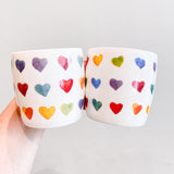 rainbow heart mug