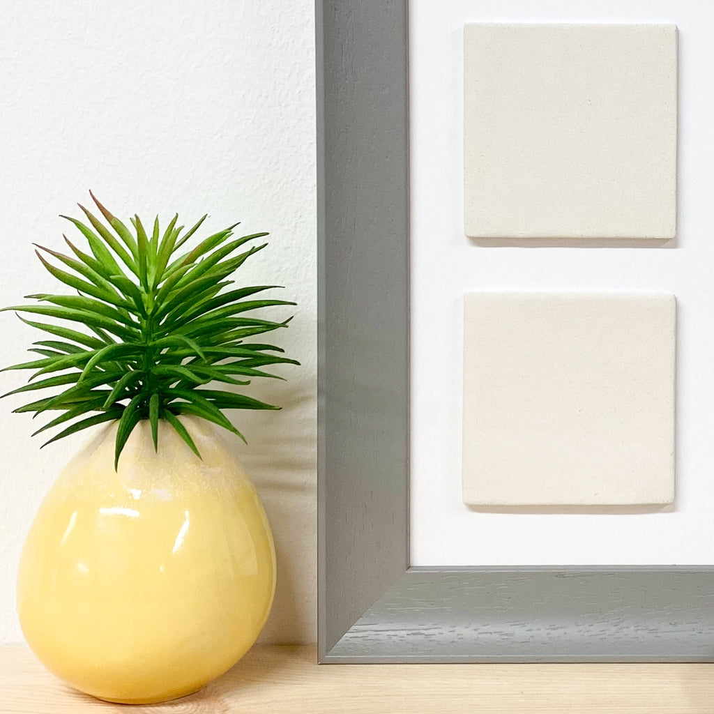 three ceramic photo tile frame | soft curve