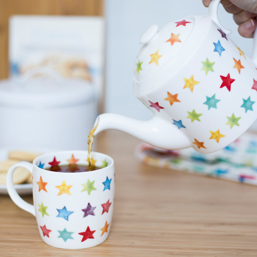 rainbow star china teapot