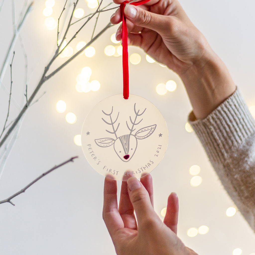 personalised first christmas ornament | first christmas decoration | tree decoration | new baby christmas gift | personalised first bauble