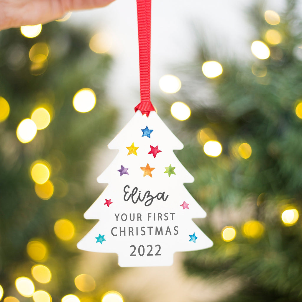 baby's first christmas tree decoration | 1st christmas ornament | baby's first christmas keepsake | first christmas bauble | named gift