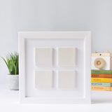four ceramic tile photo frame / white box / just photos