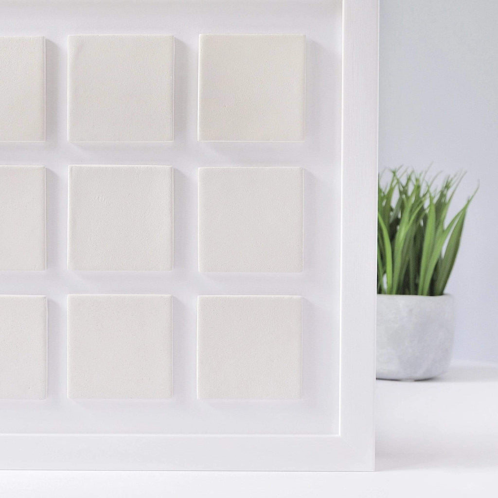 nine ceramic photo tile frame | white box frame