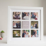 personalised wedding large nine ceramic tile photo frame