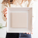 supersized ceramic photo tile frame | white soft curve