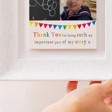 thank you single ceramic photo tile frame